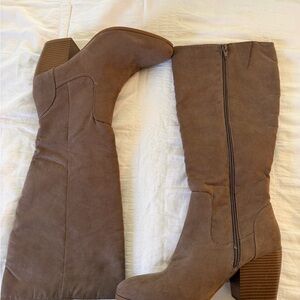 Style & Co. Taupe Heeled Boots